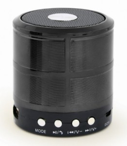 SPK-BT-08-BK Gembird Portable Bluetooth speaker +handsfree 3W, FM, microSD, AUX, black