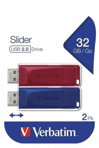 Verbatim Slider USB 2x32GB Mul (49327)