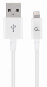 CC-USB2P-AMLM-1M-W Gembird 8-pin charging and data cable, 1m, white