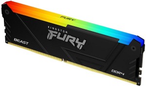 DDR4 32GB 3200MHz [FURY BEAST RGB], Non-ECC UDIMM, CL16 1.35V, 288-Pin 2Rx8, w/RGB Heatsink, XMP ( KF432C16BB2A/32 )