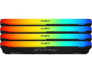 KINGSTON DIMM DDR4 128GB (4x32GB kit) 3200MTs KF432C16BB2AK4128 Fury Beast RGB Black XMP