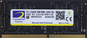 RAM SODIMM DDR4 8GB 3200MHz TwinMOS MDD48GB3200N