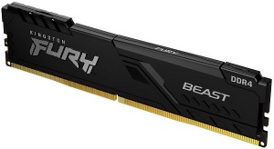 DDR4 16GB 3733MHz [FURY BEAST], Non-ECC UDIMM, CL19 1.35V, 288-Pin 2Rx8, w/Heatsink, XMP ( KF437C19BB1/16 )