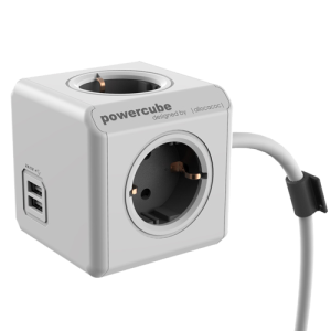 ALLOCACOC PowerCube Extended USB 4xSchuko + dual USB kabl duž.3m