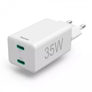 HAMA PD/Qualcomm 2xUSB-C 35W White Kućni punjač