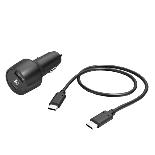 HAMA Auto punjač USB-C+USB-A 30W kabl 1m