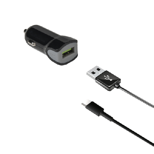 CELLY Auto punjač i kabl za punjenje USB C (Crna)