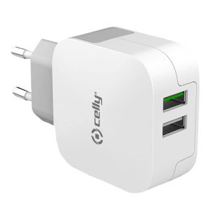 CELLY Punjač (Adapter) Turbo 2USB (Bela)