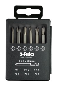 Felo Set bitova Industrial Bit-box Profi 73 mm PH/PZ 03291716 6 kom