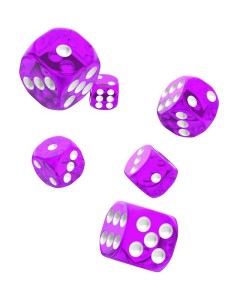 Kockice Oakie Doakie Dice D6 16 mm Translucent - Purple (12) 