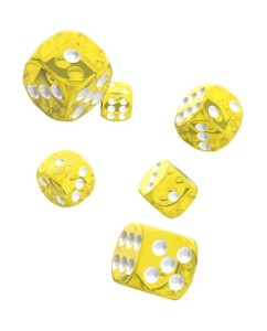 Kockice Oakie Doakie Dice D6 16 mm Translucent - Yellow (12) 