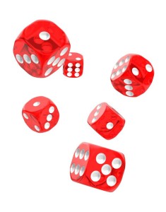 Kockice Oakie Doakie Dice D6 16 mm Translucent - Red (12) 