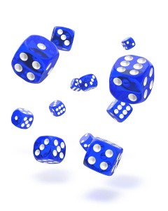 Kockice Oakie Doakie Dice D6 12 mm Translucent - Blue (36) 