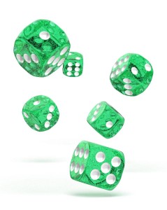 Kockice Oakie Doakie Dice D6 16 mm Speckled - Green (12) 