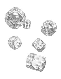 Kockice Oakie Doakie Dice D6 16 mm Translucent - Clear (12) 