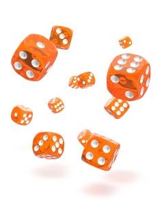 Kockice Oakie Doakie Dice D6 12 mm Translucent - Orange (36) 