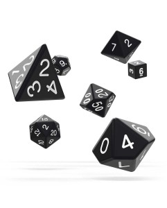 Kockice Oakie Doakie Dice RPG Set Solid - Black (7) 