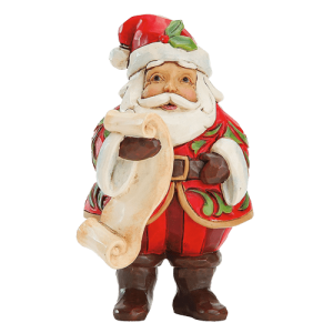 JIM SHORE Mini Santa with List Heartwood Creek - 6001495