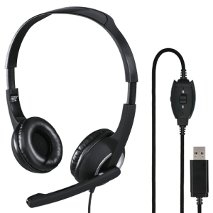 HAMA Žične slušalice HS-USB250 (Crna)